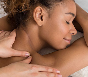 woman receiving massage