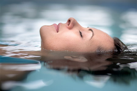 client receiving hydrotherapy