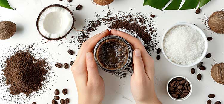 hands holding recipe made from coconut oil