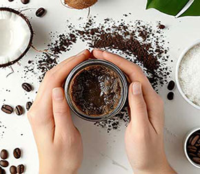 hands holding recipe made from coconut oil